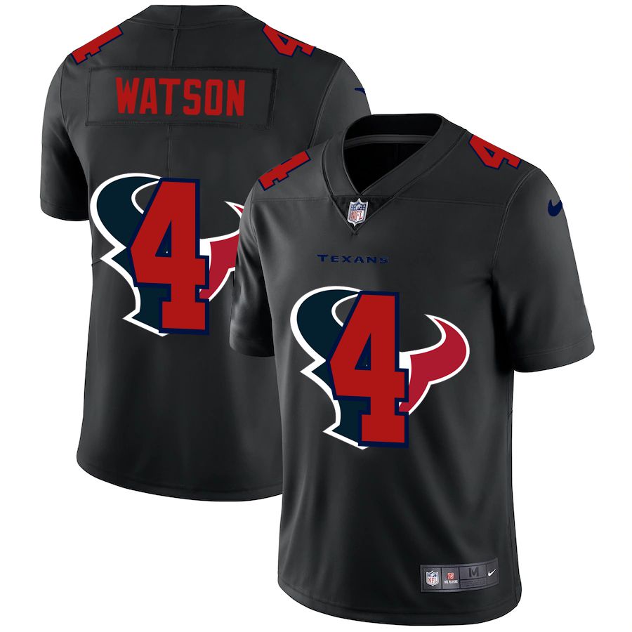 Men Houston Texans #4 Watson Black shadow Nike NFL Jersey